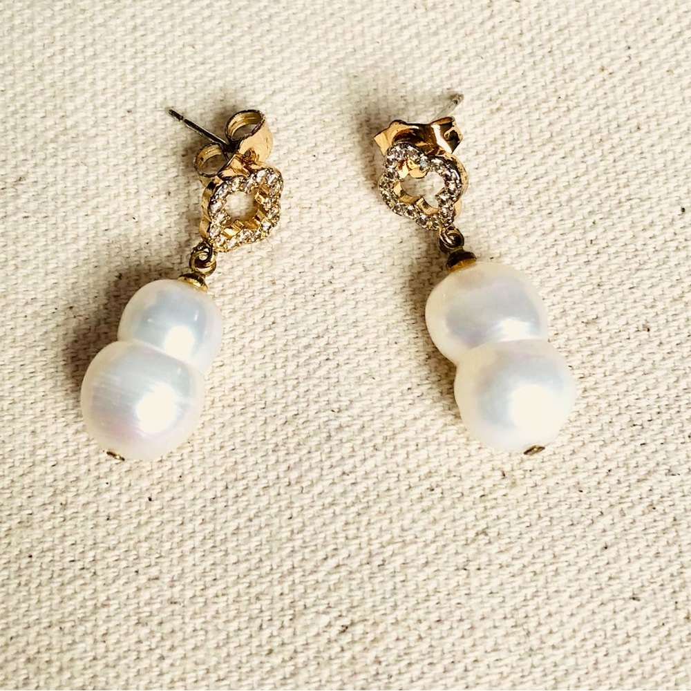 Authentic Freshwater Clover Earrings